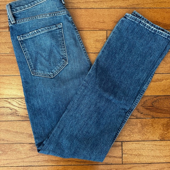 MOTHER Straight Leg High Waisted Rider Skimp Jeans - Picture 1 of 4